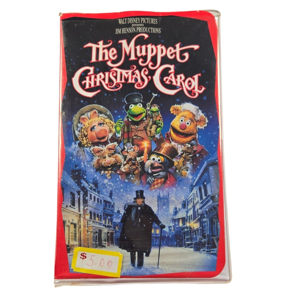 The Muppet Christmas Carol VHS 1993 Disney Jim Henson Michael Caine Clamshell